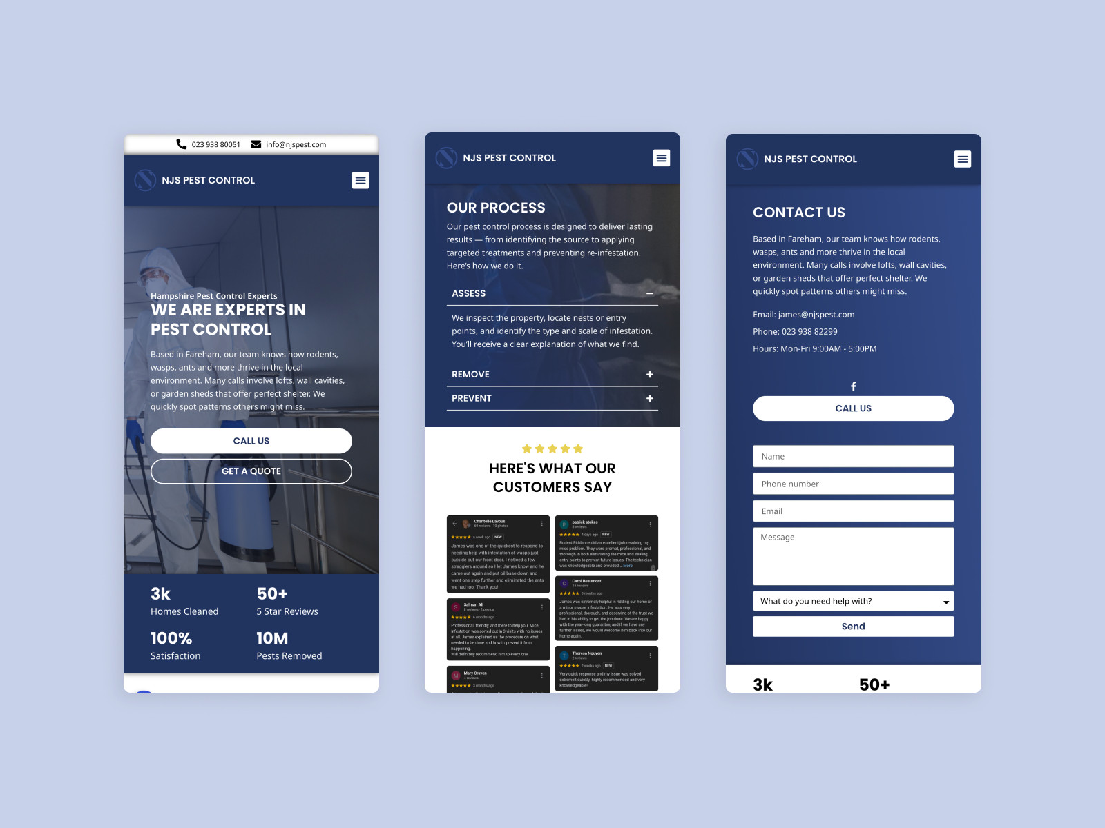NJS Pest control web design 0.2